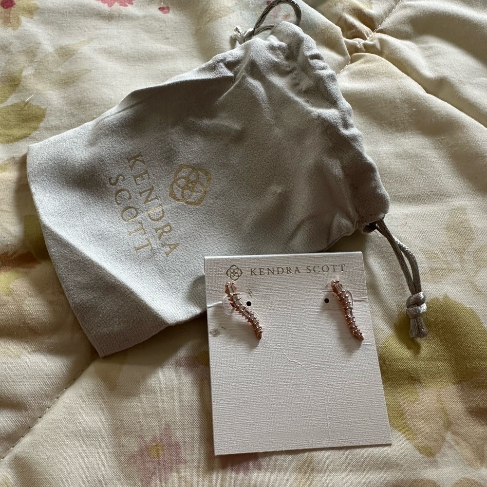Kendra Scott CZ Rose Gold Ear Climbers